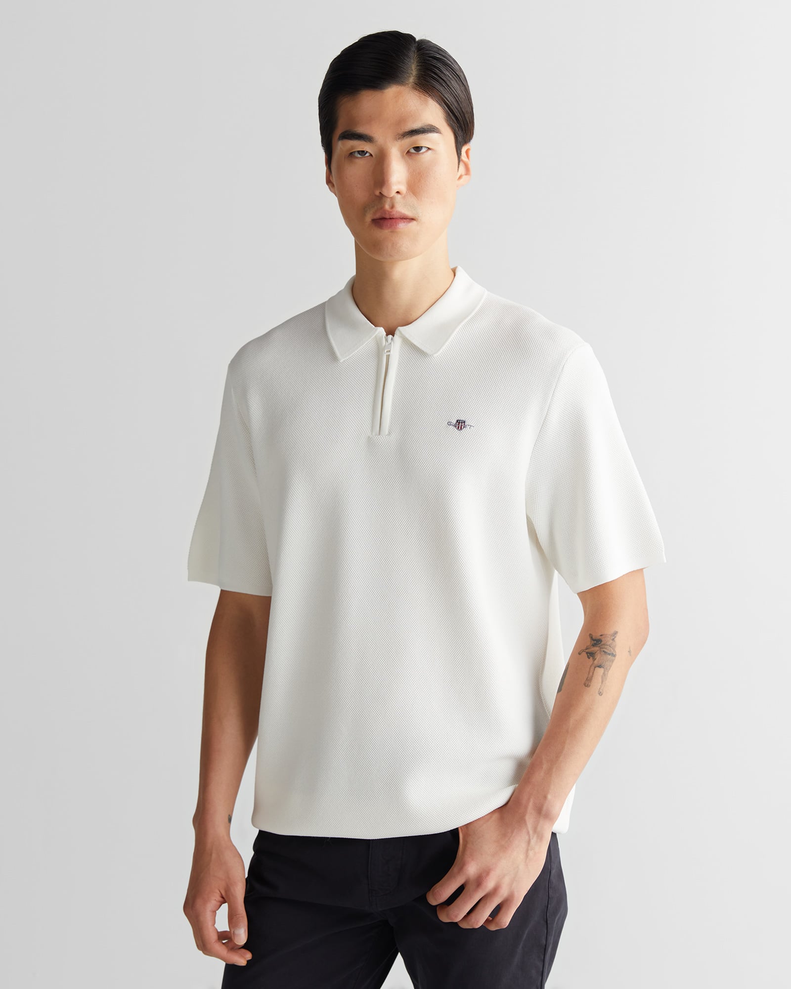  GANT Erkek Krem Regular Fit Triko Polo