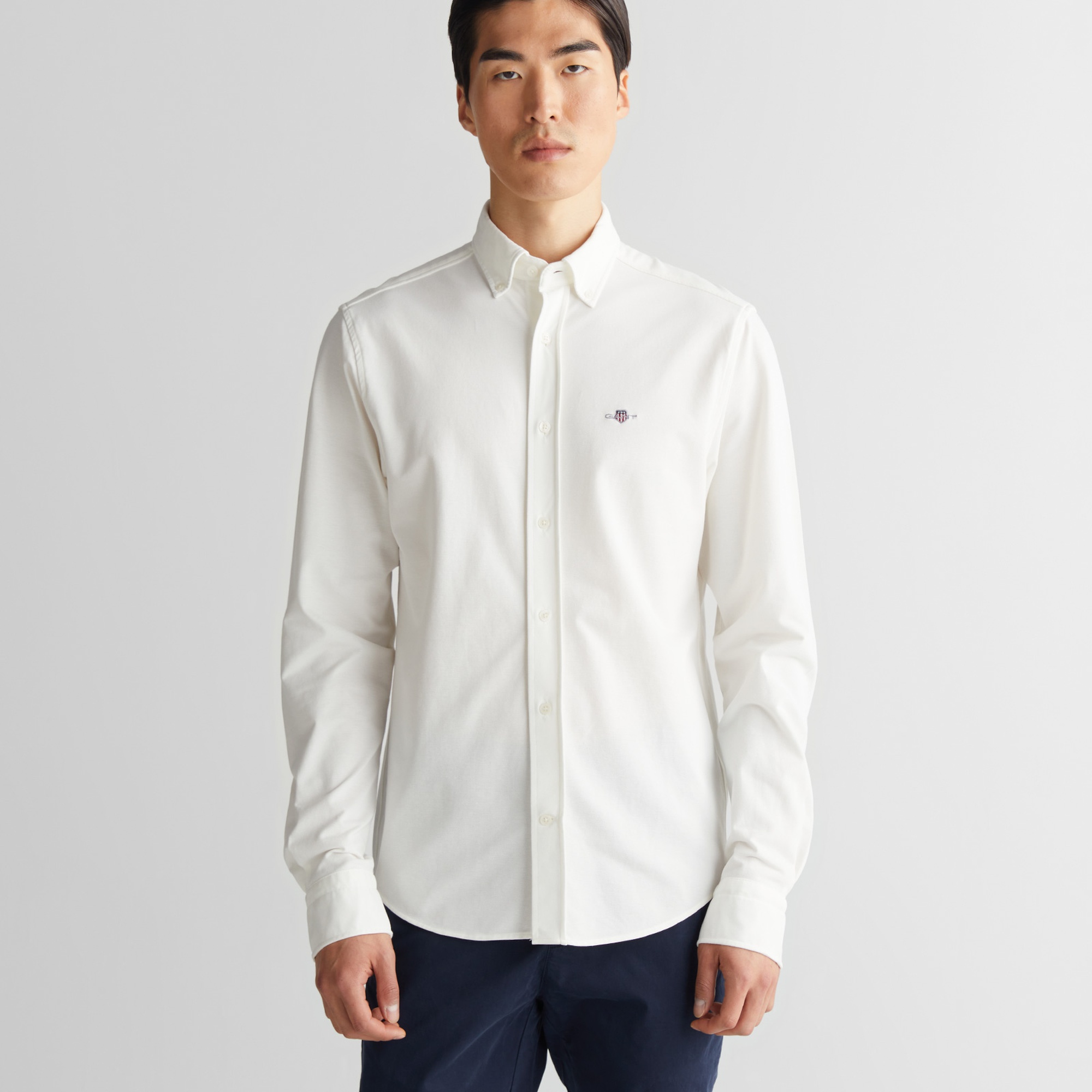 GANT Erkek Krem Regular Fit Gömlek Yaka Gömlek