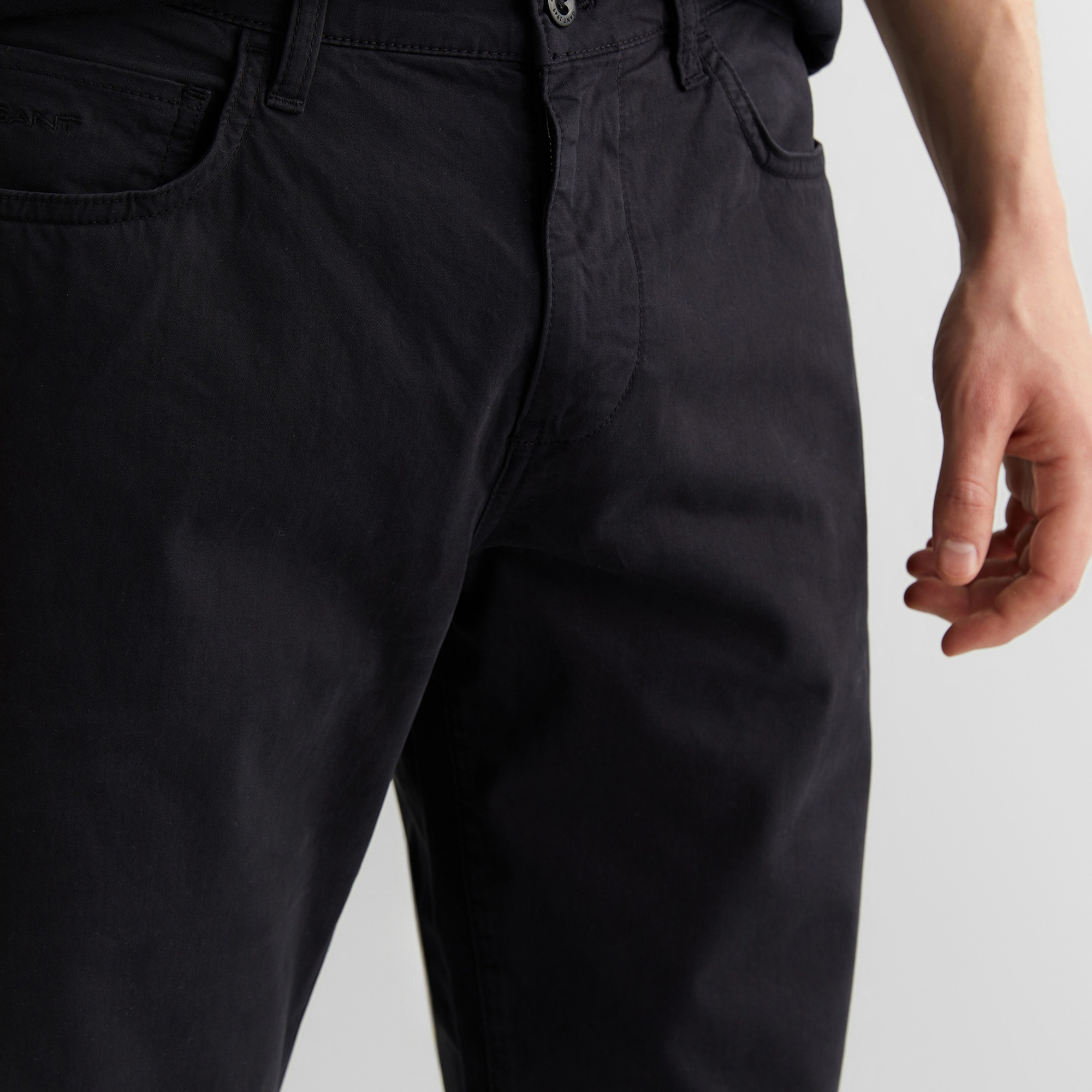 GANT Erkek Siyah Regular Fit Pantolon