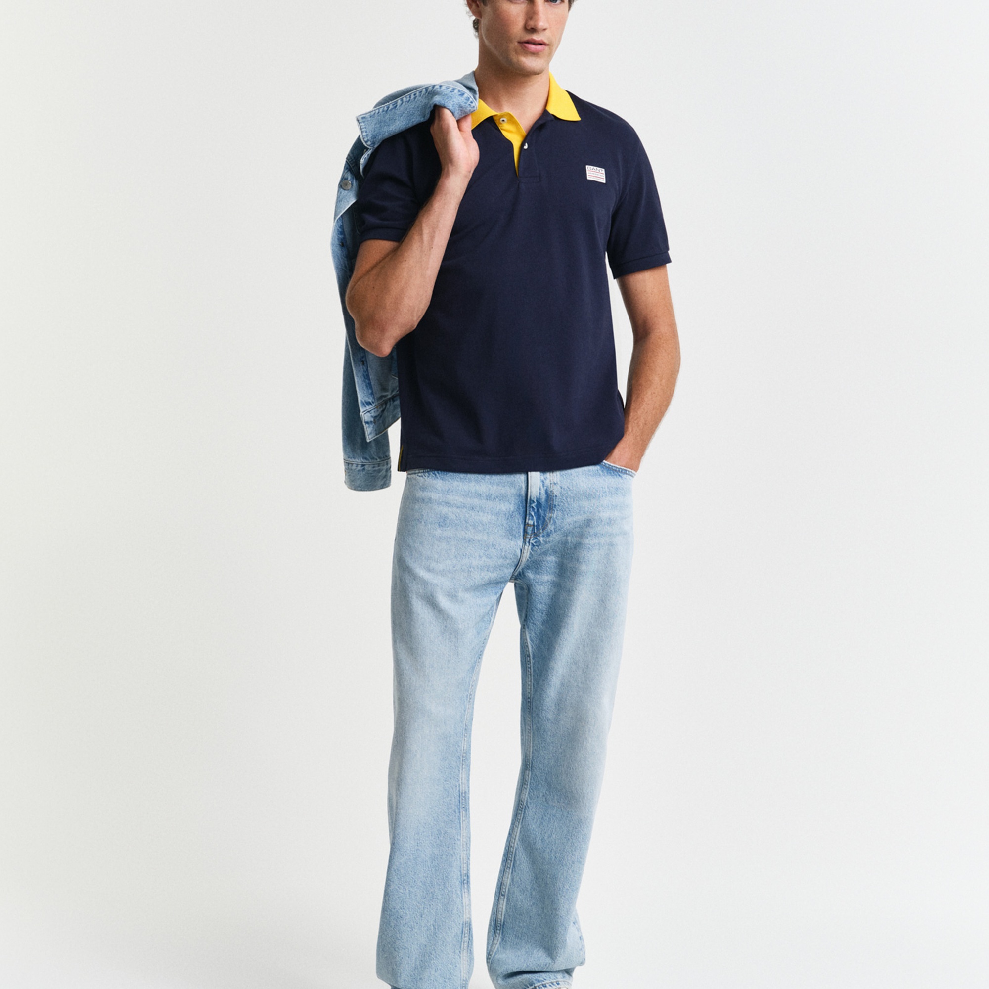 GANT Erkek Lacivert Regular Fit Polo