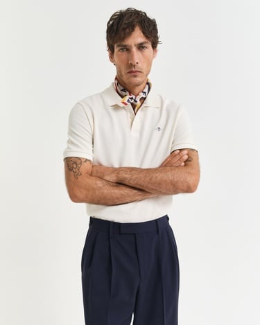  GANT Erkek Krem Regular Fit Polo