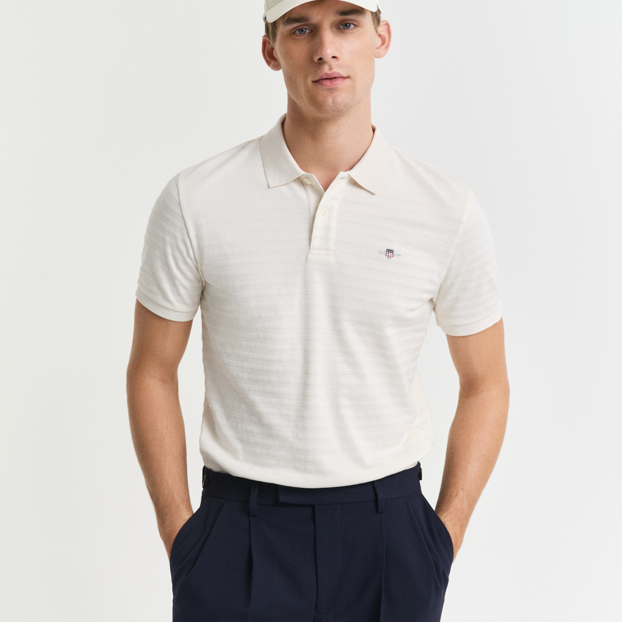 GANT Erkek Krem Regular Fit Polo