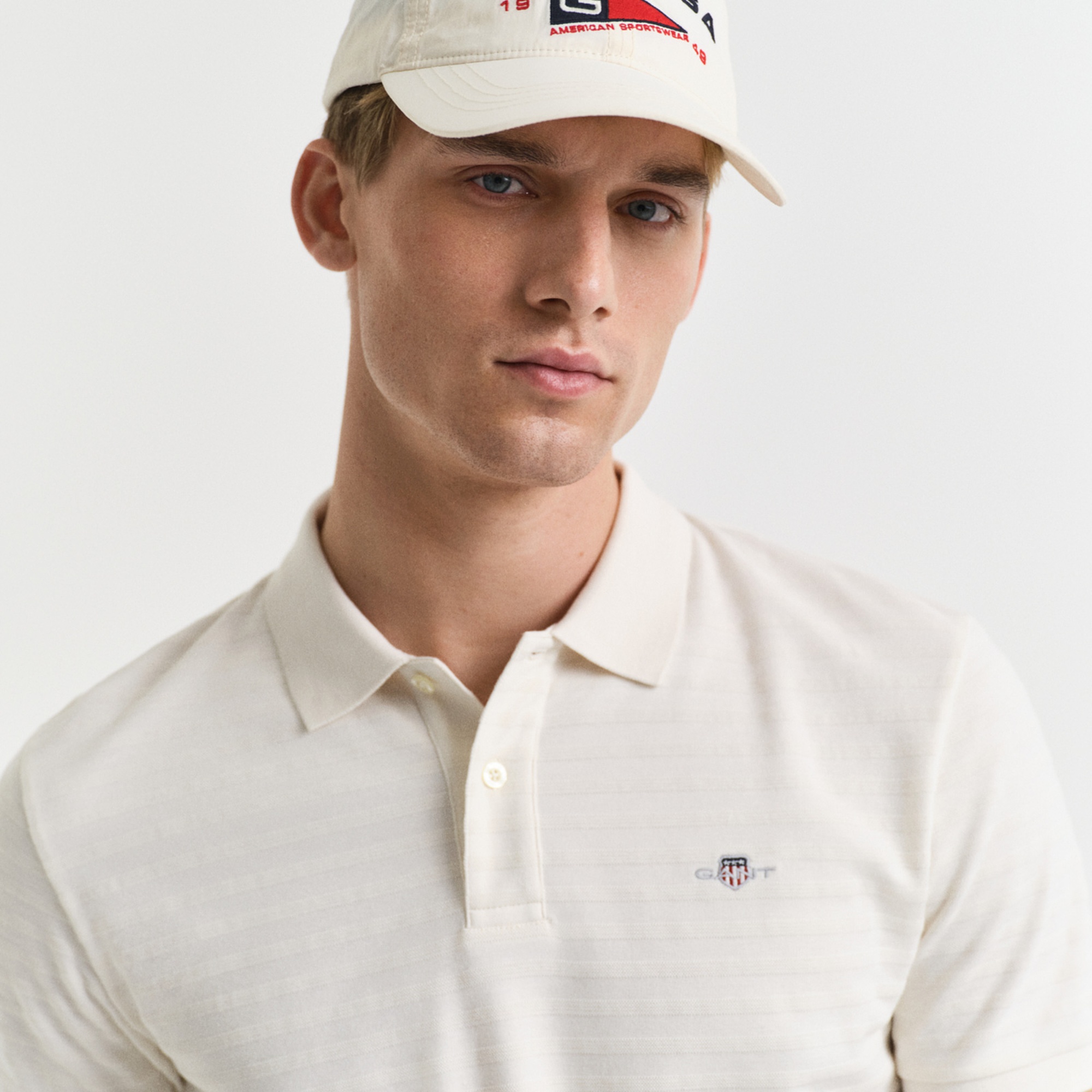 GANT Erkek Krem Regular Fit Polo