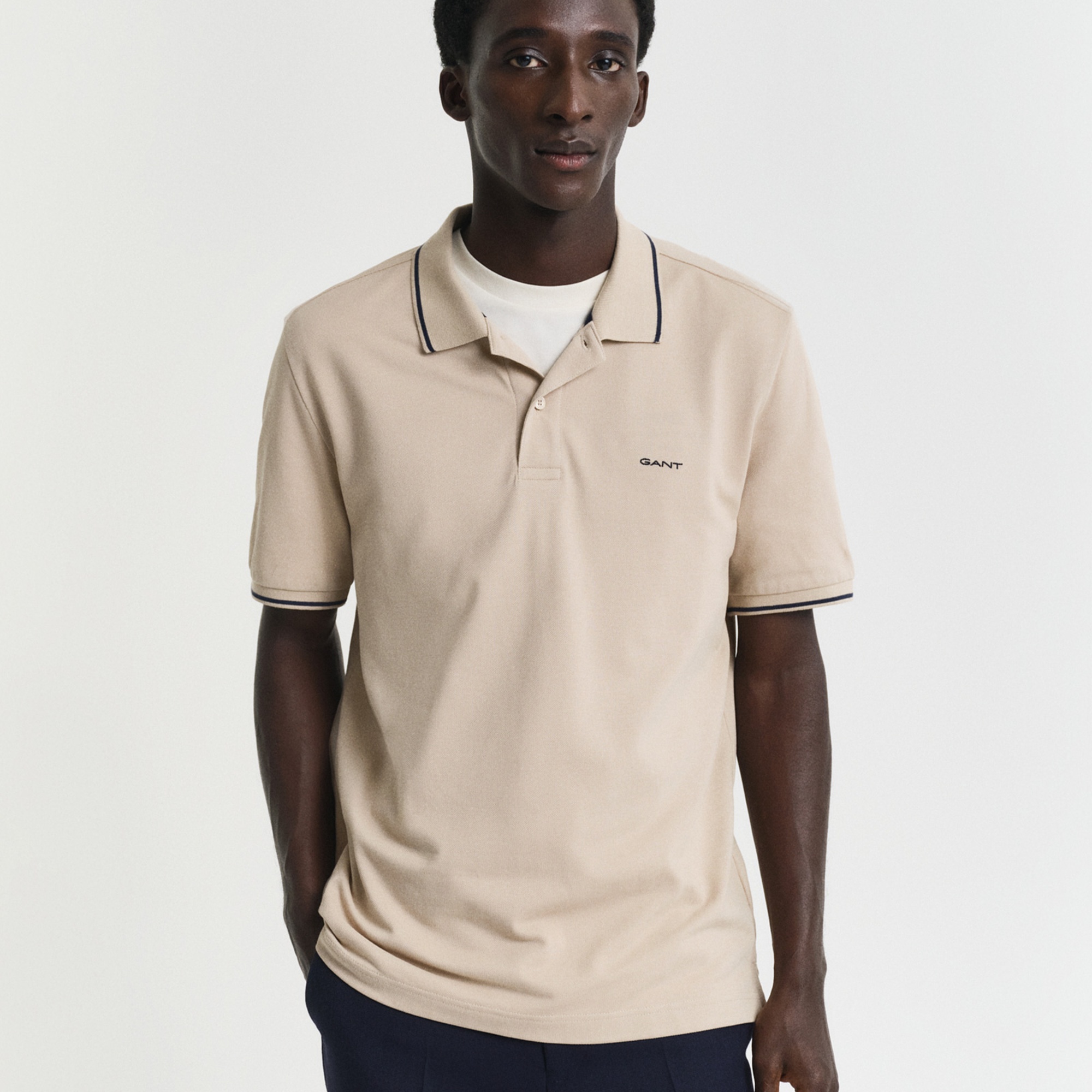 GANT Erkek Bej Regular Fit Polo