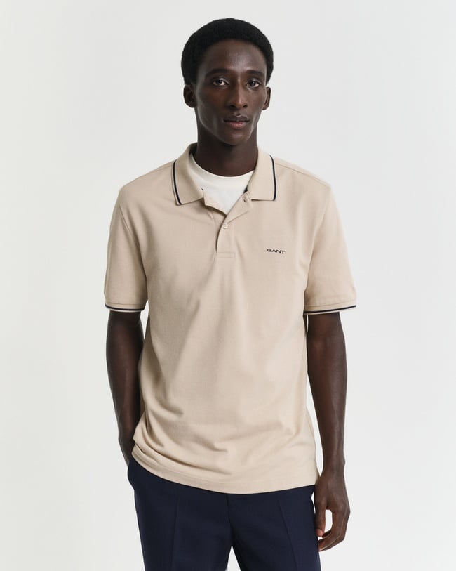  GANT Erkek Bej Regular Fit Polo