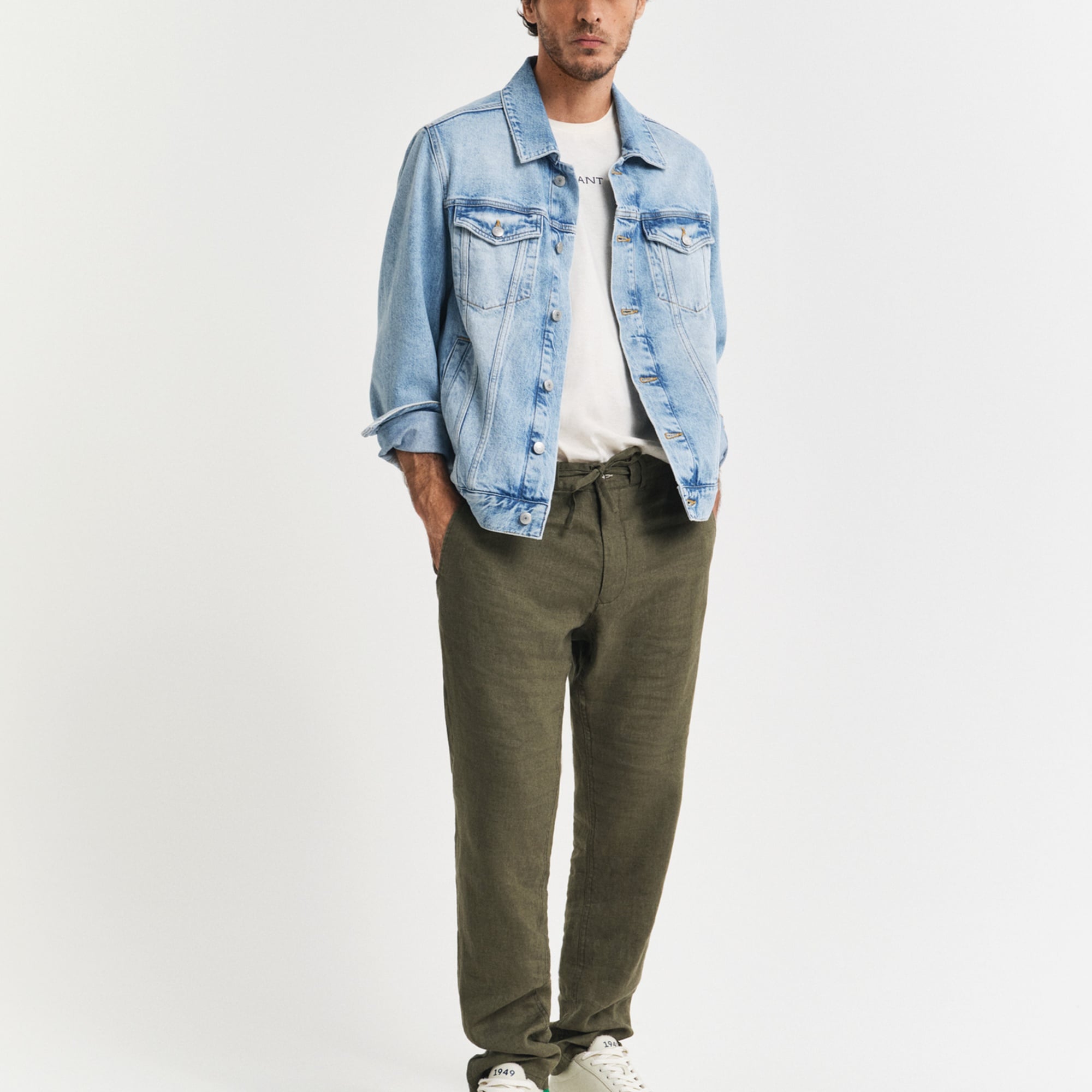 GANT Erkek Yeşil Relaxed Fit Pantolon