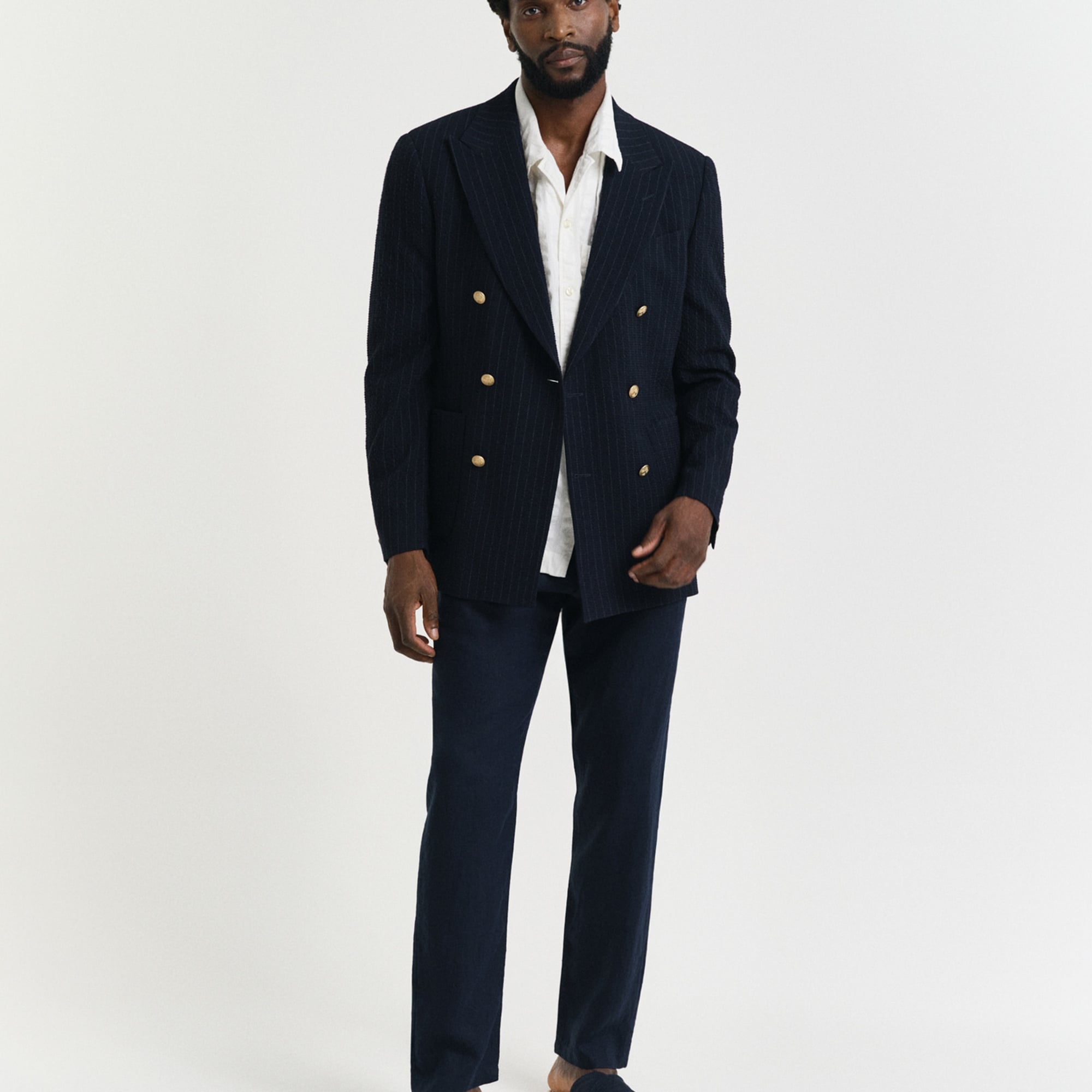 GANT Erkek Lacivert Relaxed Fit Pantolon