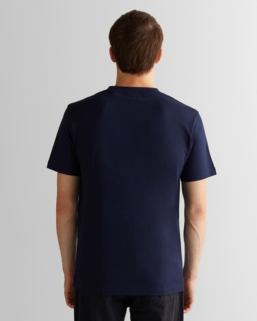  GANT Erkek Lacivert Regular Fit Bisiklet Yaka Logolu T-Shirt