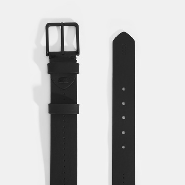  Erkek Siyah Spor Deri Kemer