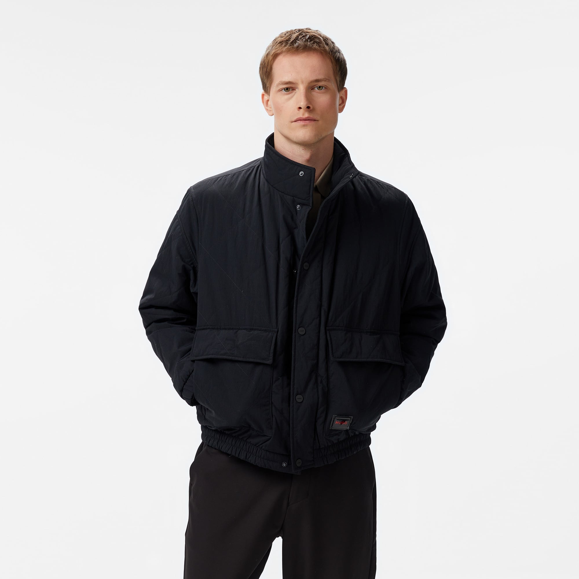 Hugo Erkek Siyah Mont