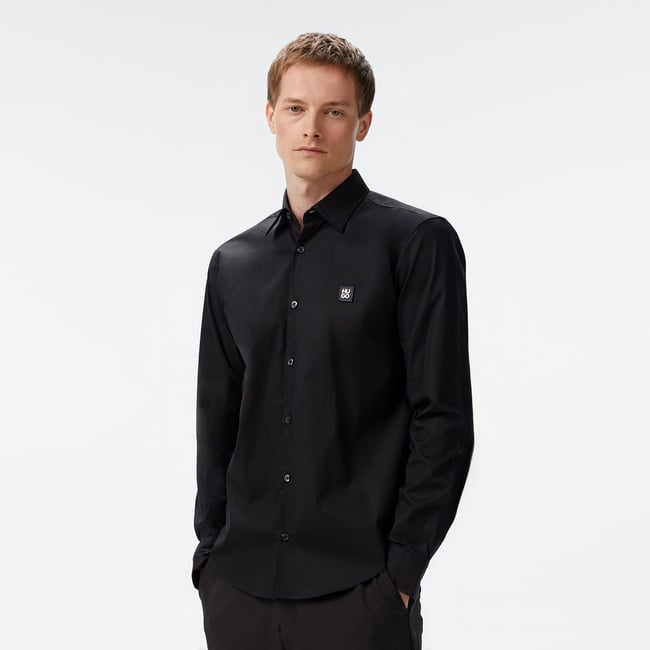  Hugo Ermo Erkek Siyah Gömlek