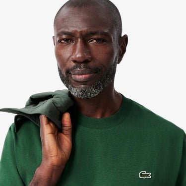  Lacoste Erkek Classic Fit Bisiklet Yaka Koyu Yeşil T-Shirt