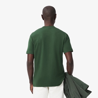  Lacoste Erkek Classic Fit Bisiklet Yaka Koyu Yeşil T-Shirt