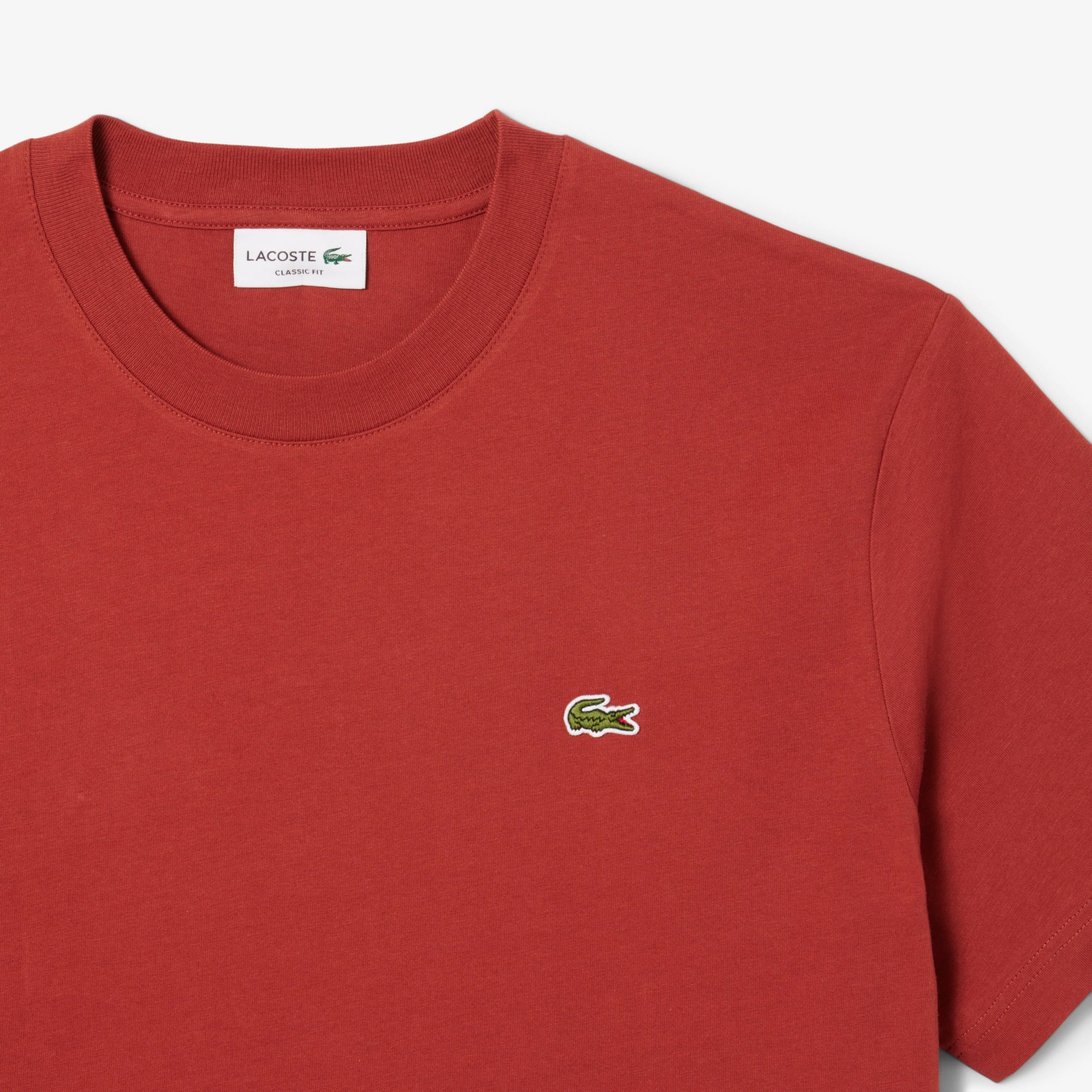 Lacoste Erkek Classic Fit Bisiklet Yaka Kahverengi T-Shirt