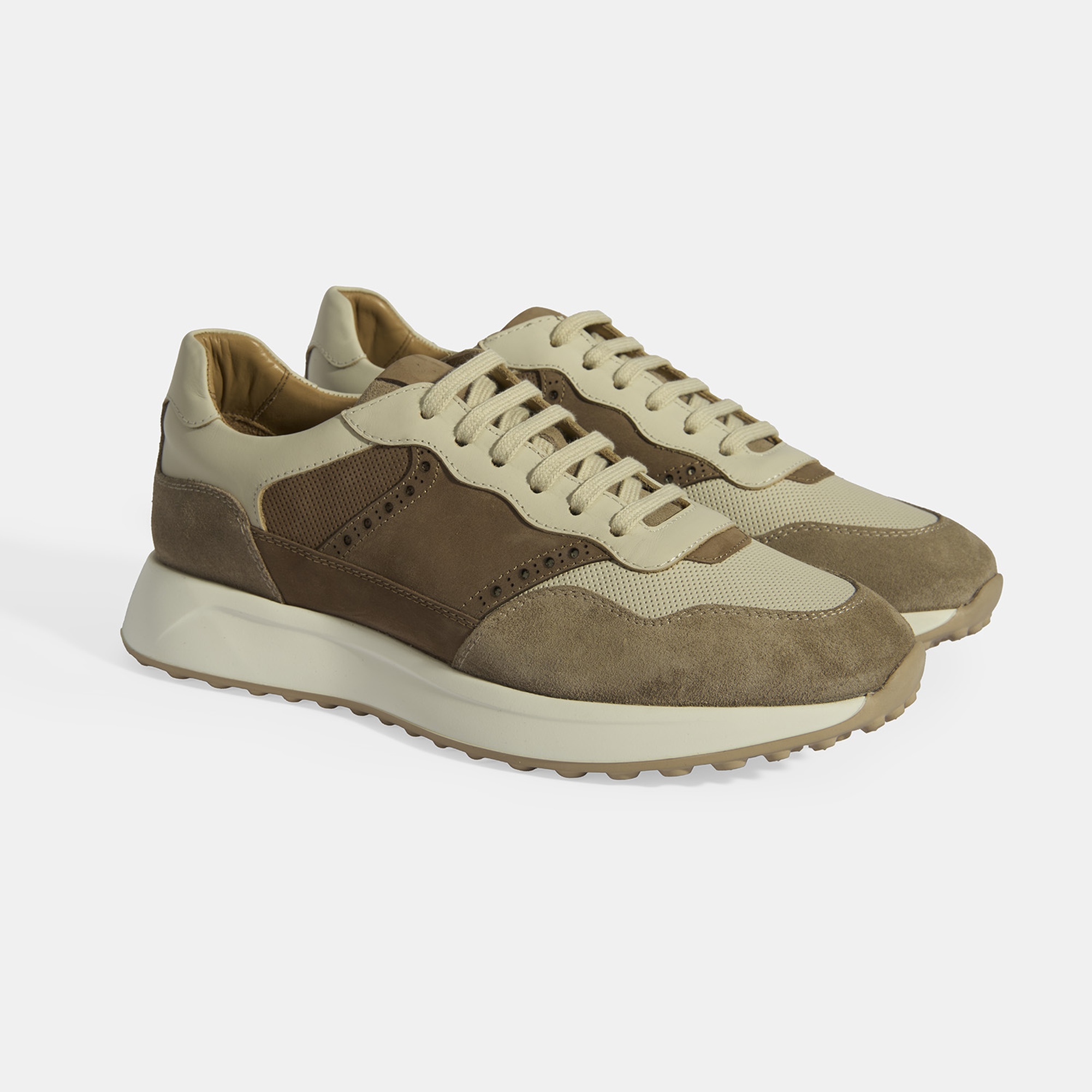 Gri Erkek Bağcıklı Deri Spor Ayakkabı