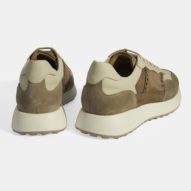  Gri Erkek Bağcıklı Deri Spor Ayakkabı