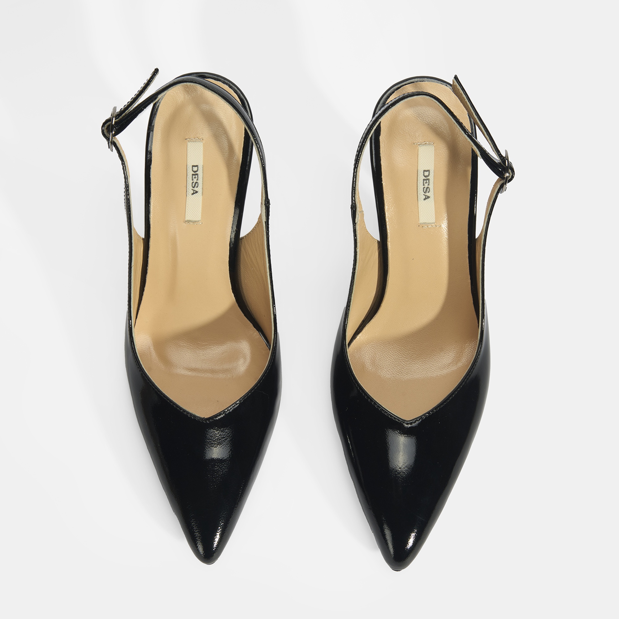 Kadın Siyah Rugan Topuklu Ayakkabı