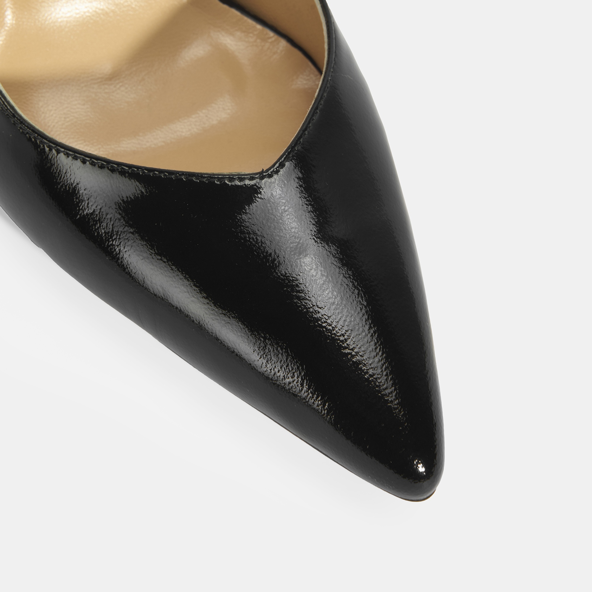 Kadın Siyah Rugan Topuklu Ayakkabı