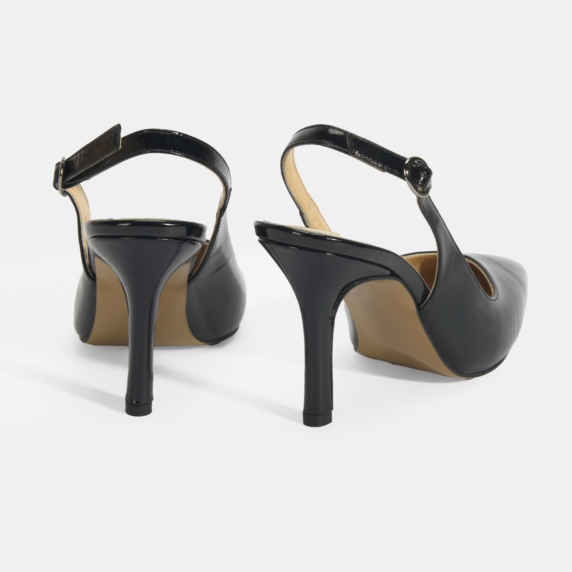 Kadın Siyah Rugan Topuklu Ayakkabı