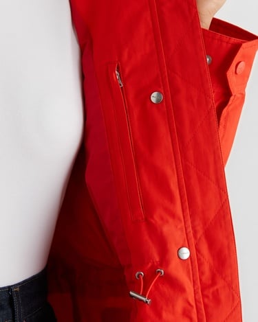  GANT Kadın Turuncu Relaxed Fit Kapüşonlu Yağmurluk