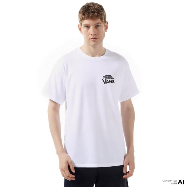  Vans Sneaky Ss Erkek Beyaz T-Shirt