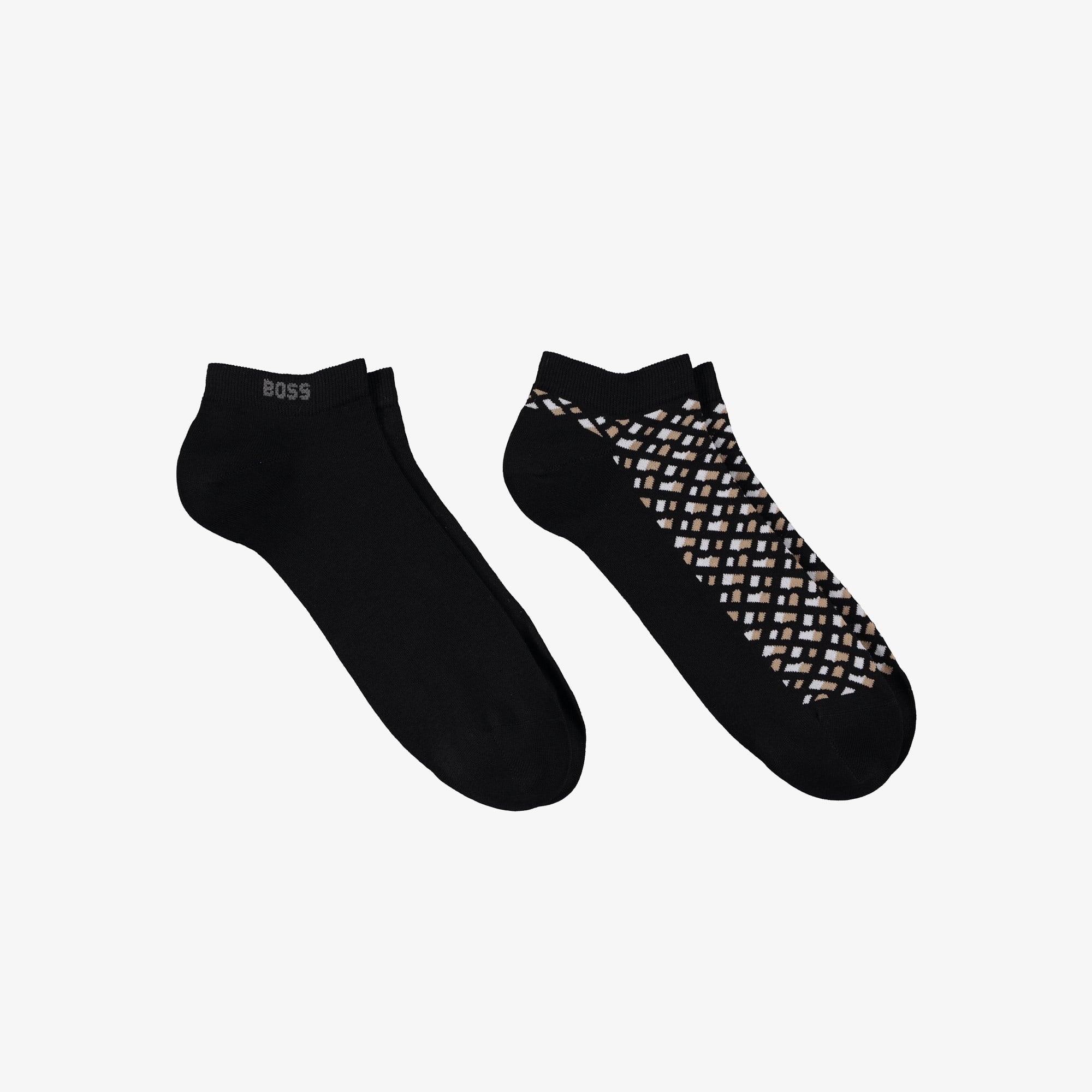 Boss 2'li Monogram Erkek Siyah Çorap