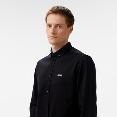  Boss Motion Erkek Siyah Gömlek