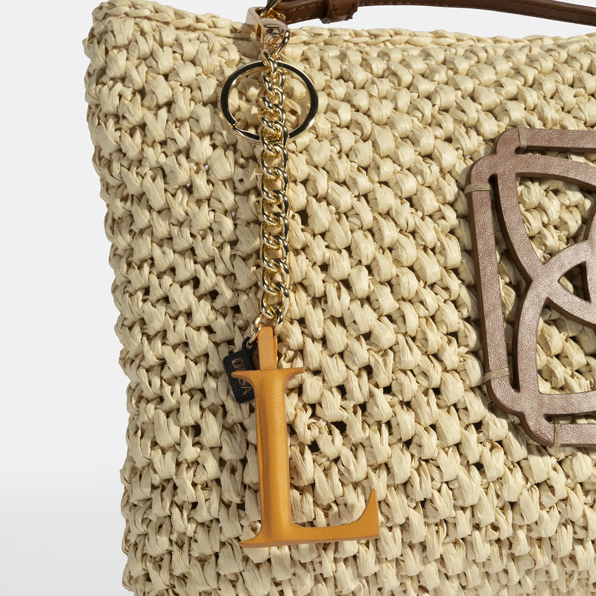 Turuncu L Harfi Deri Anahtarlık