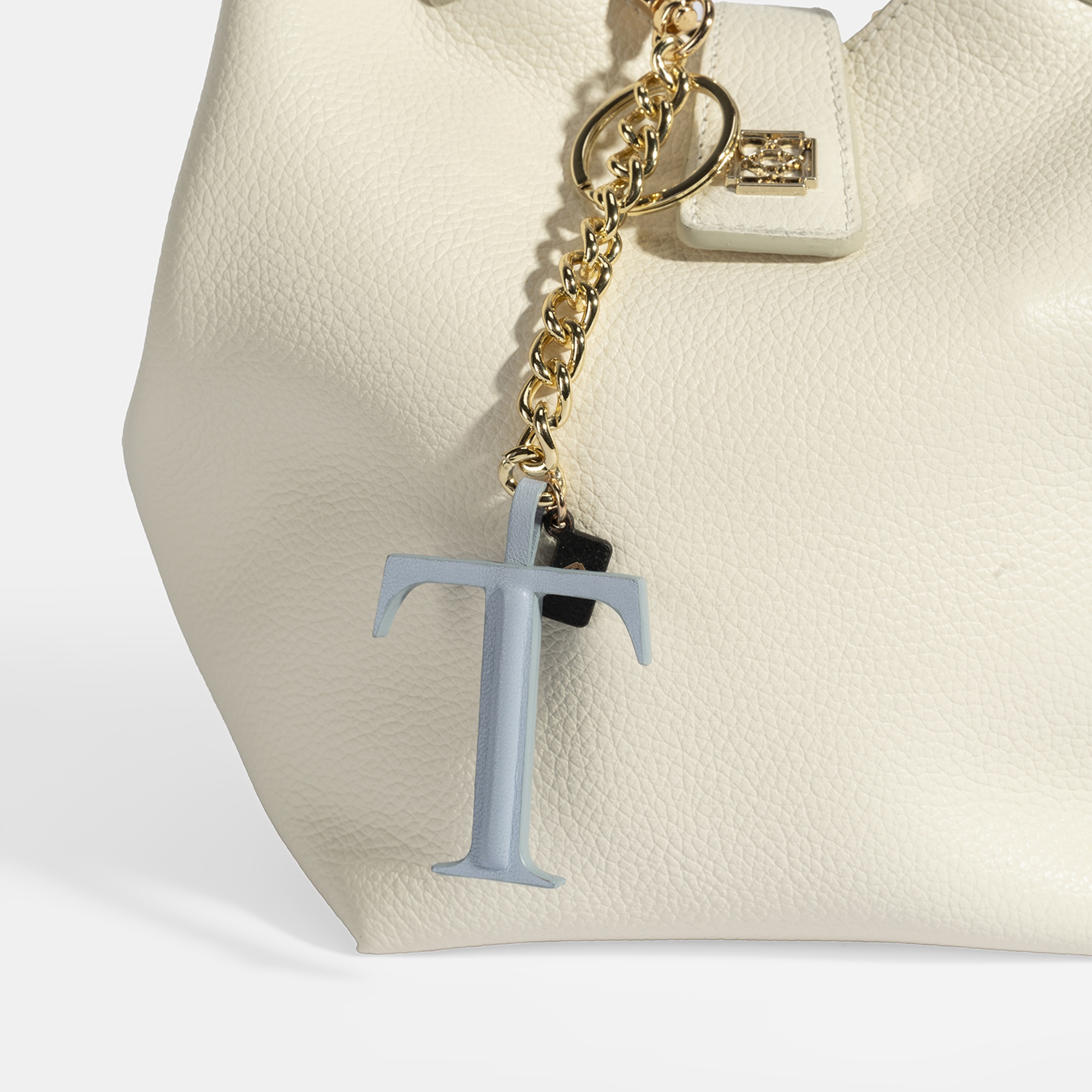 Mavi T Harfi Deri Anahtarlık