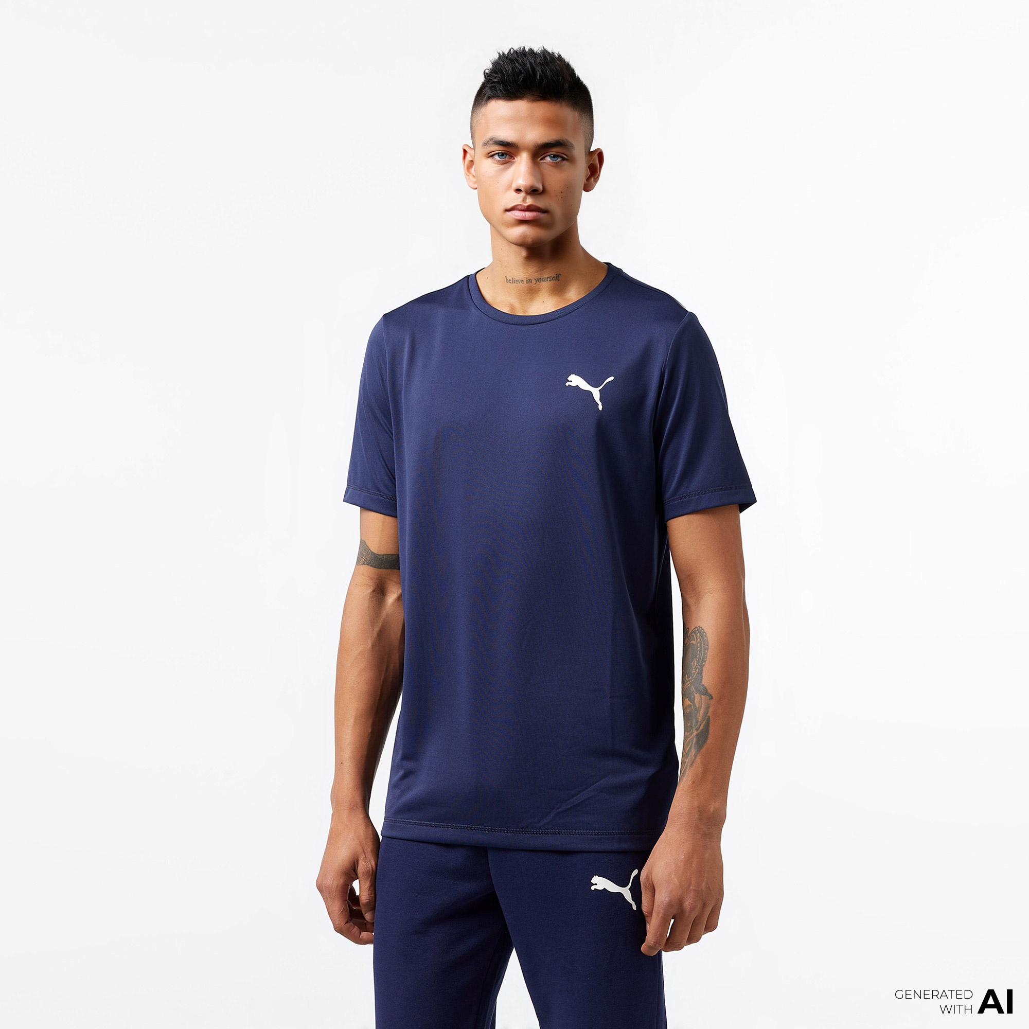 Puma Active Small Logo Erkek Lacivert T-Shirt
