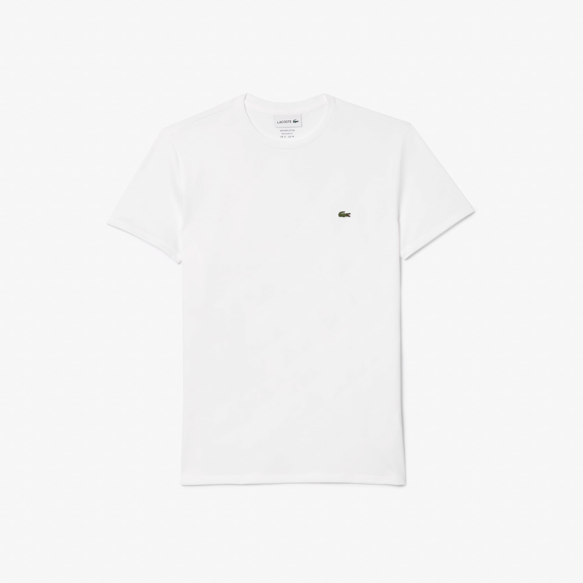 Lacoste Erkek Regular Fit Bisiklet Yaka Beyaz T-Shirt