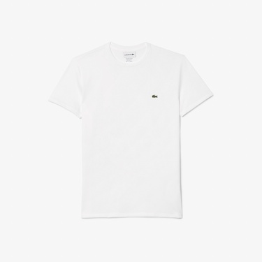  Lacoste Erkek Regular Fit Bisiklet Yaka Beyaz T-Shirt