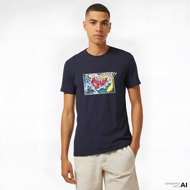  Converse Comic Erkek Siyah T-Shirt