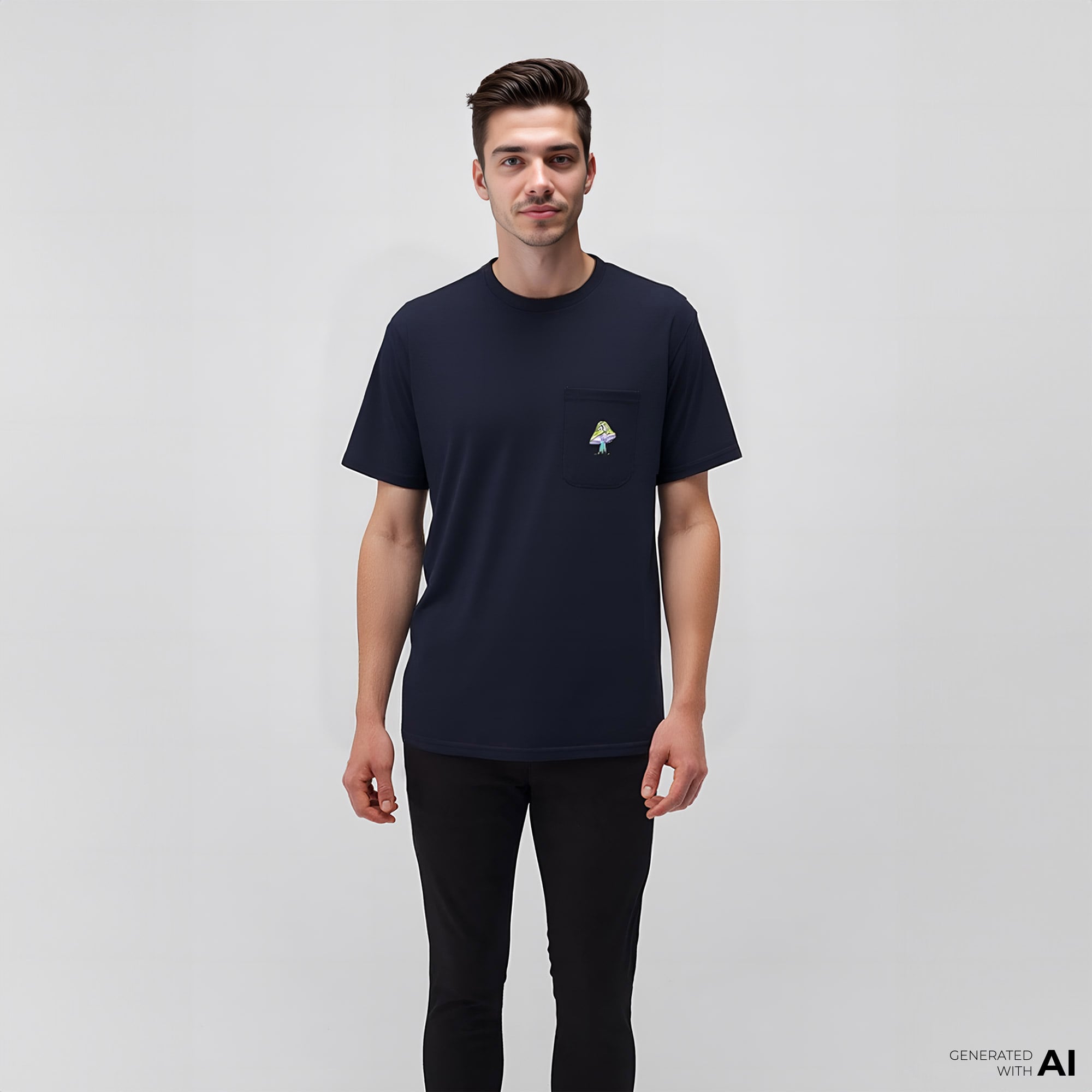  Converse Mushroom Oversized Fit Erkek Lacivert T-Shirt