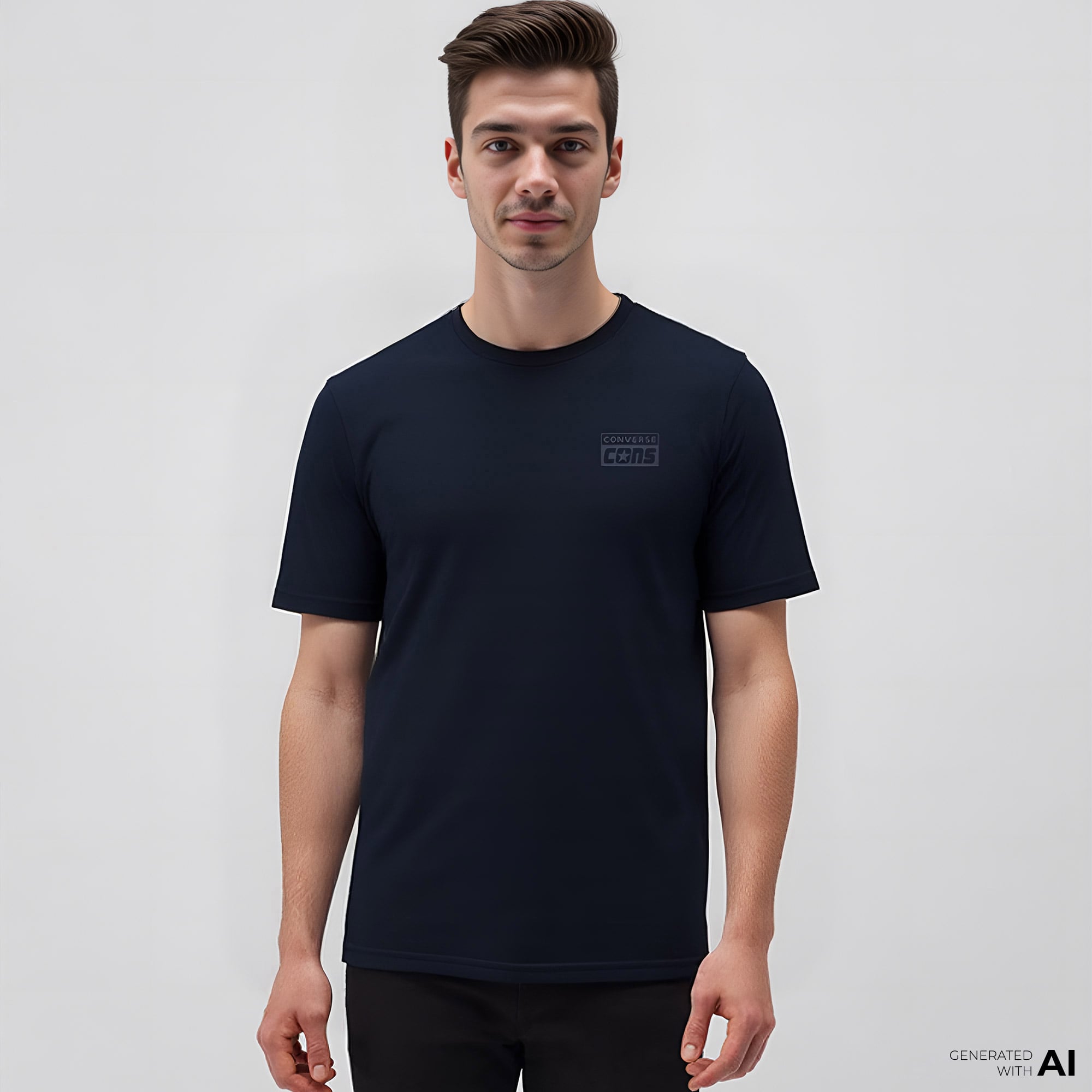  Converse Grafik Baskılı Erkek Siyah T-Shirt