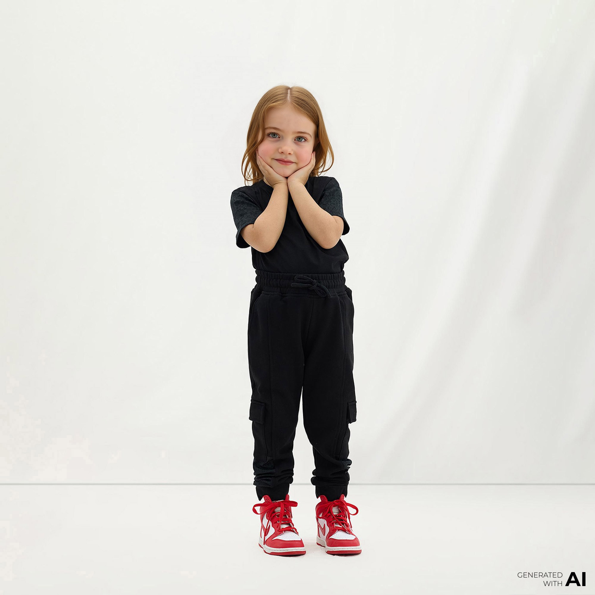 Les Benjamins 401 Çocuk Siyah Eşofman Altı