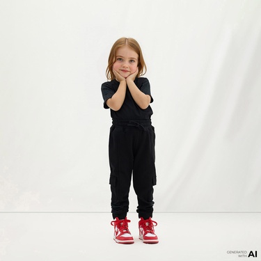  Les Benjamins 401 Çocuk Siyah Eşofman Altı