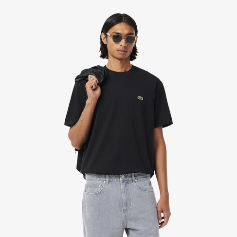  Lacoste Erkek Classic Fit Bisiklet Yaka Siyah T-Shirt