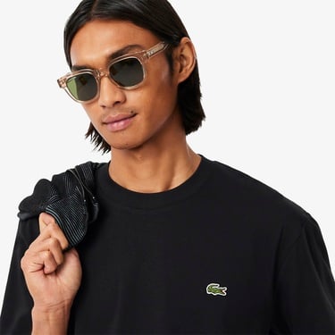  Lacoste Erkek Classic Fit Bisiklet Yaka Siyah T-Shirt
