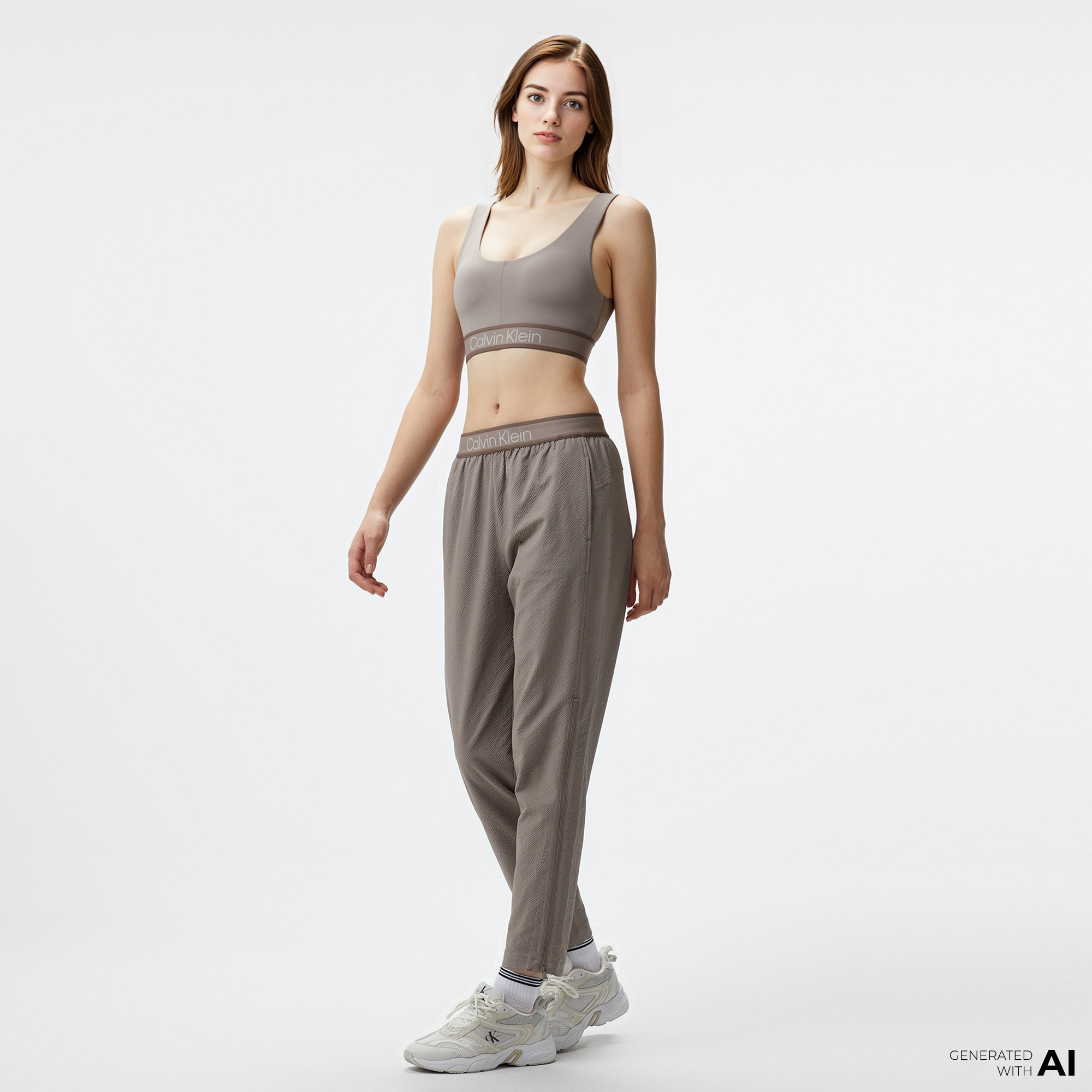 Calvin Klein Woven Kadın Kahverengi Pantolon