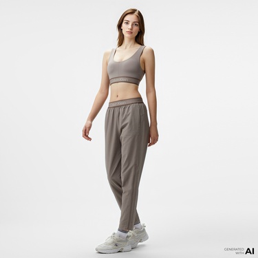  Calvin Klein Woven Kadın Kahverengi Pantolon