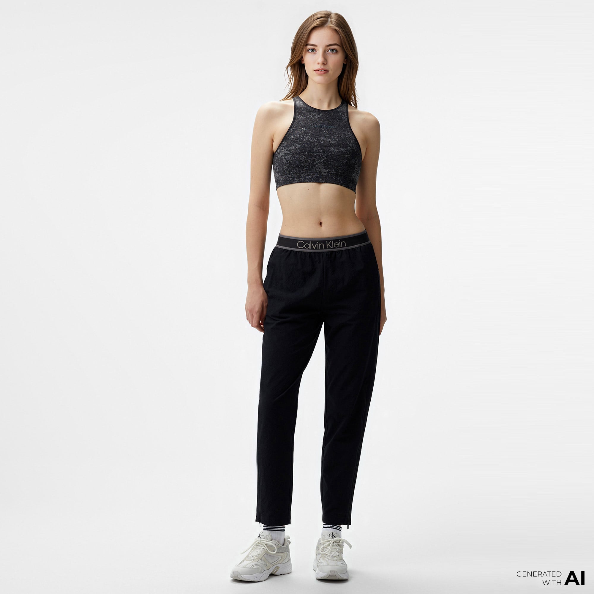  Calvin Klein Woven Kadın Siyah Pantolon