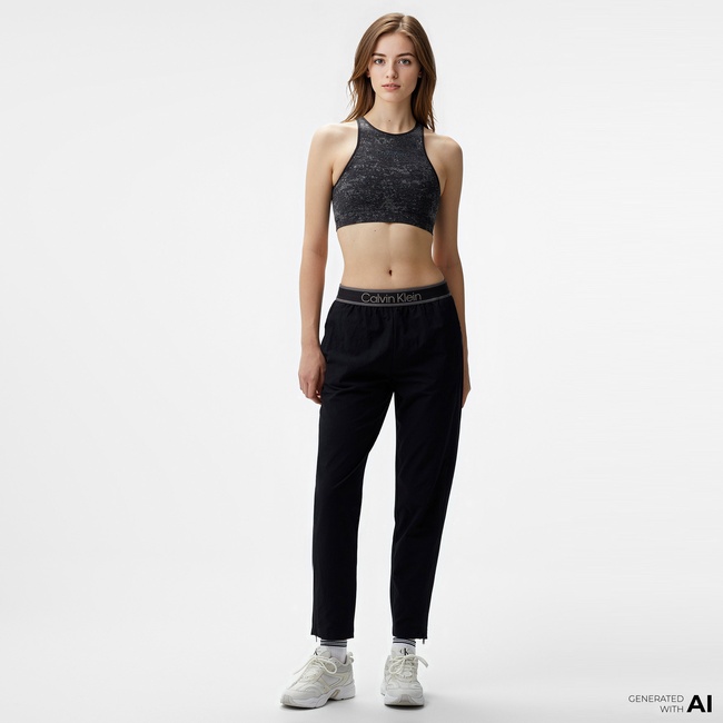  Calvin Klein Woven Kadın Siyah Pantolon