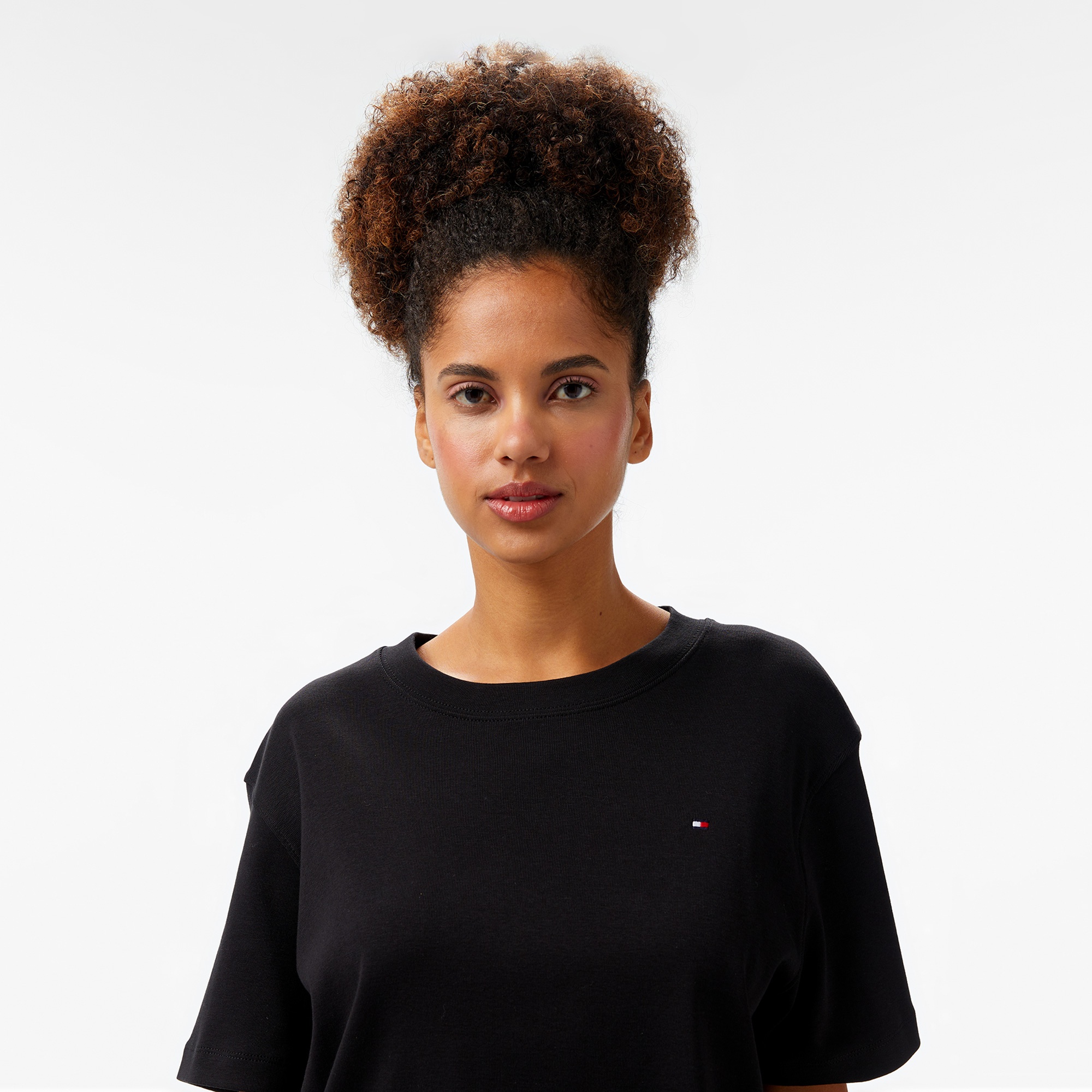 Tommy Hilfiger Relax Modern Cody Kadın Siyah T-Shirt