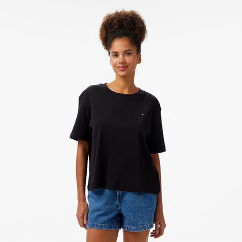  Tommy Hilfiger Relax Modern Cody Kadın Siyah T-Shirt
