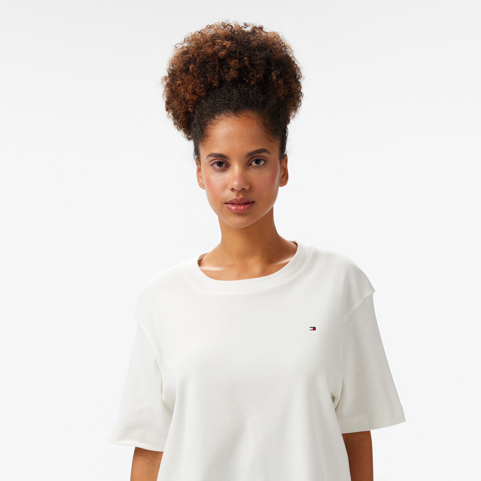 Tommy Hilfiger Relax Modern Cody Kadın Beyaz T-Shirt