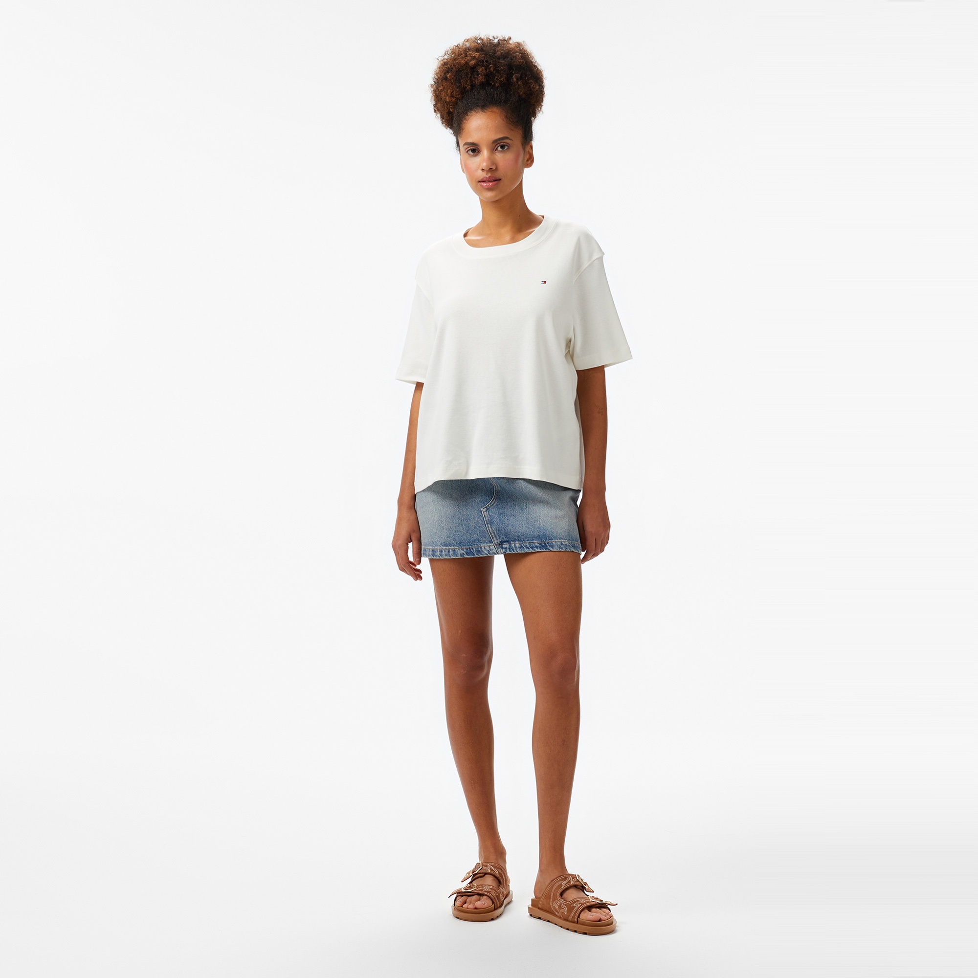 Tommy Hilfiger Relax Modern Cody Kadın Beyaz T-Shirt