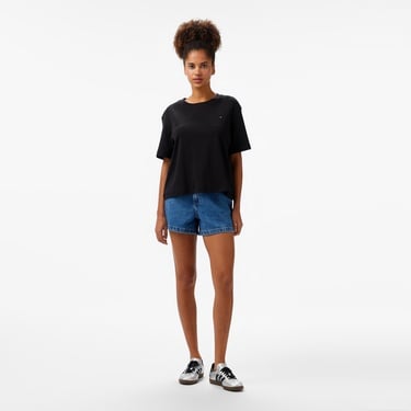  Tommy Hilfiger Relax Modern Cody Kadın Siyah T-Shirt