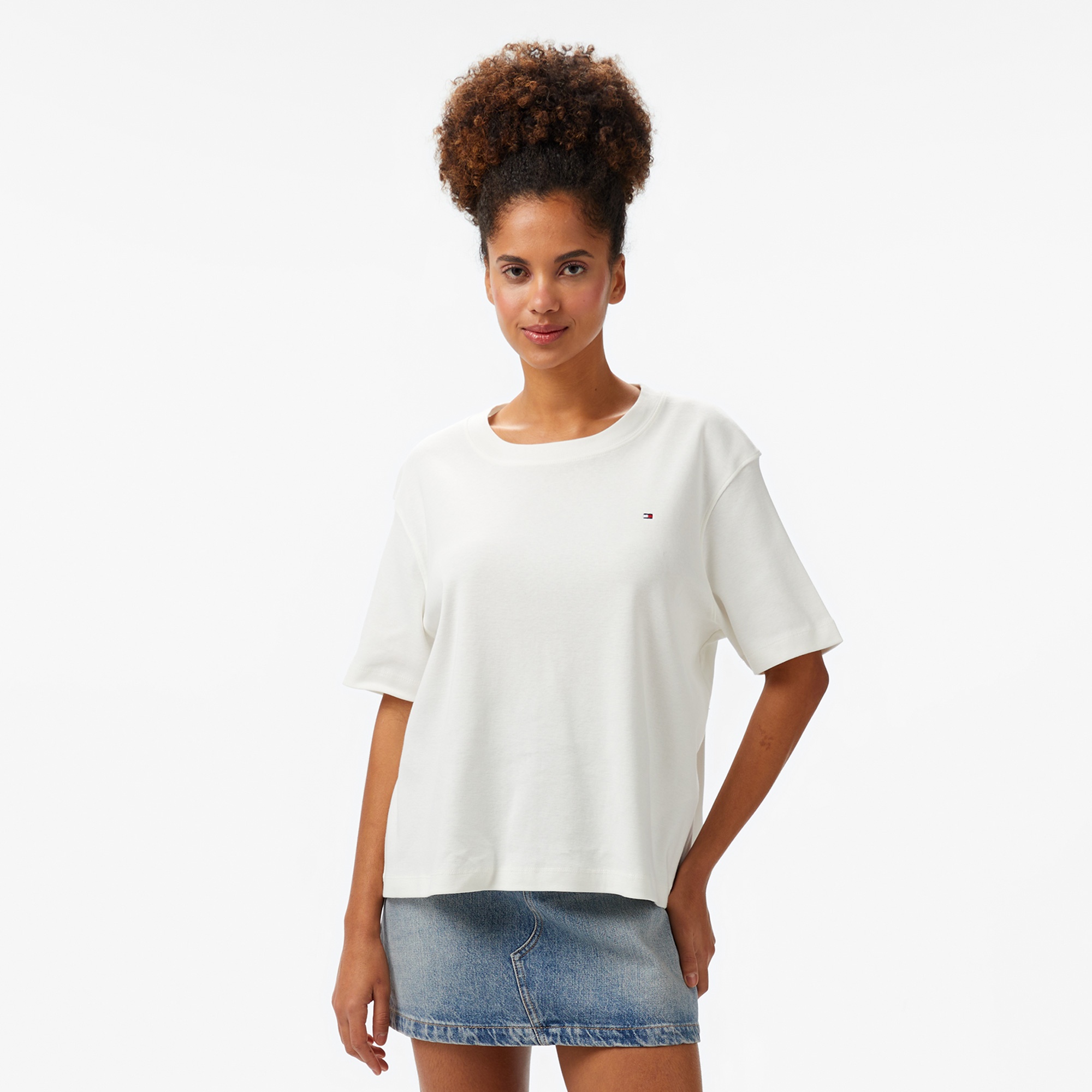 Tommy Hilfiger Relax Modern Cody Kadın Beyaz T-Shirt