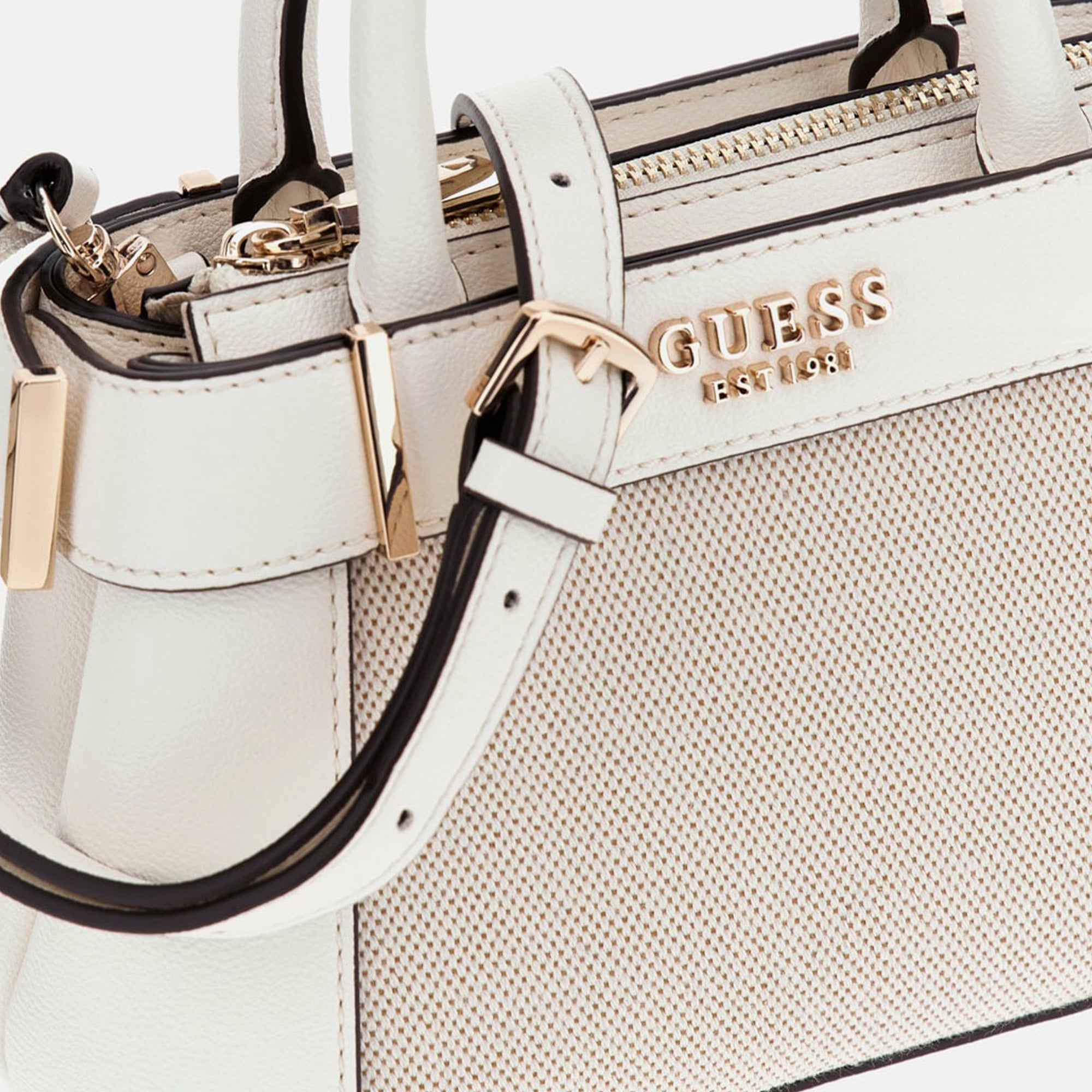 Guess Anadela 3Mptch Zabry Minitchel Kadın Beyaz El Çantası